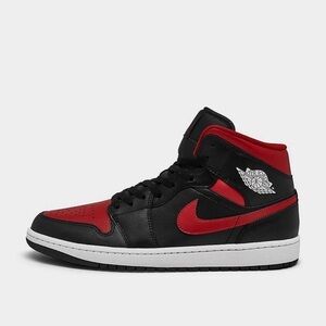 NIB Men Nike Jordan 1 Mid Bred Twist Black/Varsity Red/Summit White DQ8426-067